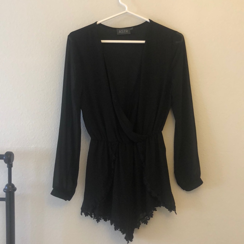 ASTR Black Romper
